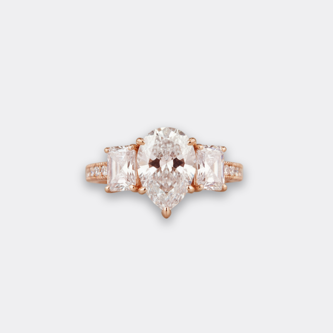 Iced Pear-Cut Ring — image 3