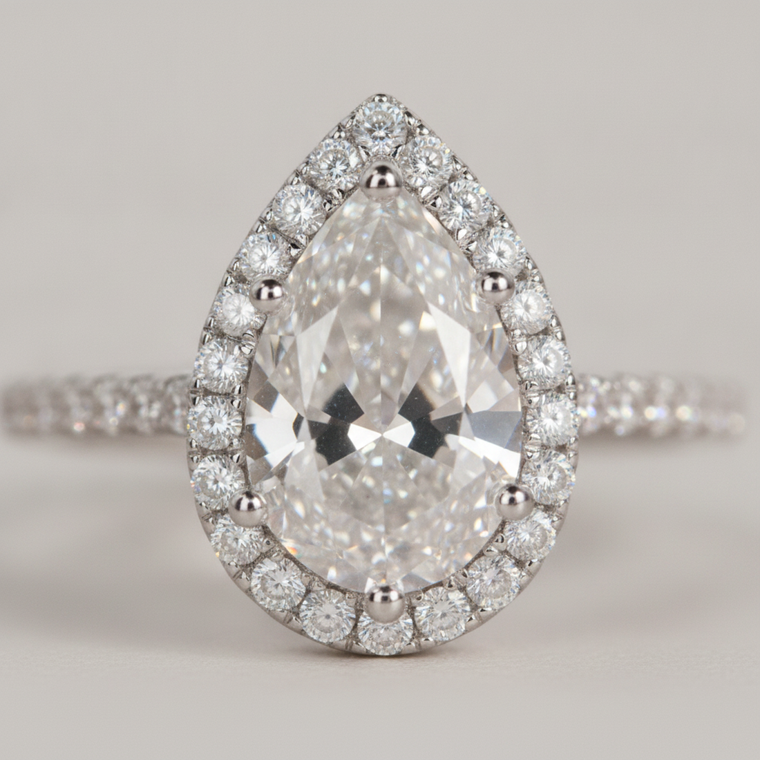 3ct Pear Bridal Set — image 5