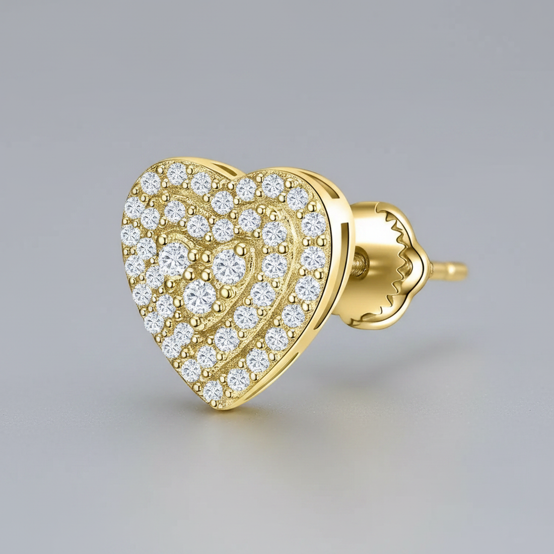Pavé Heart Studs — image 2