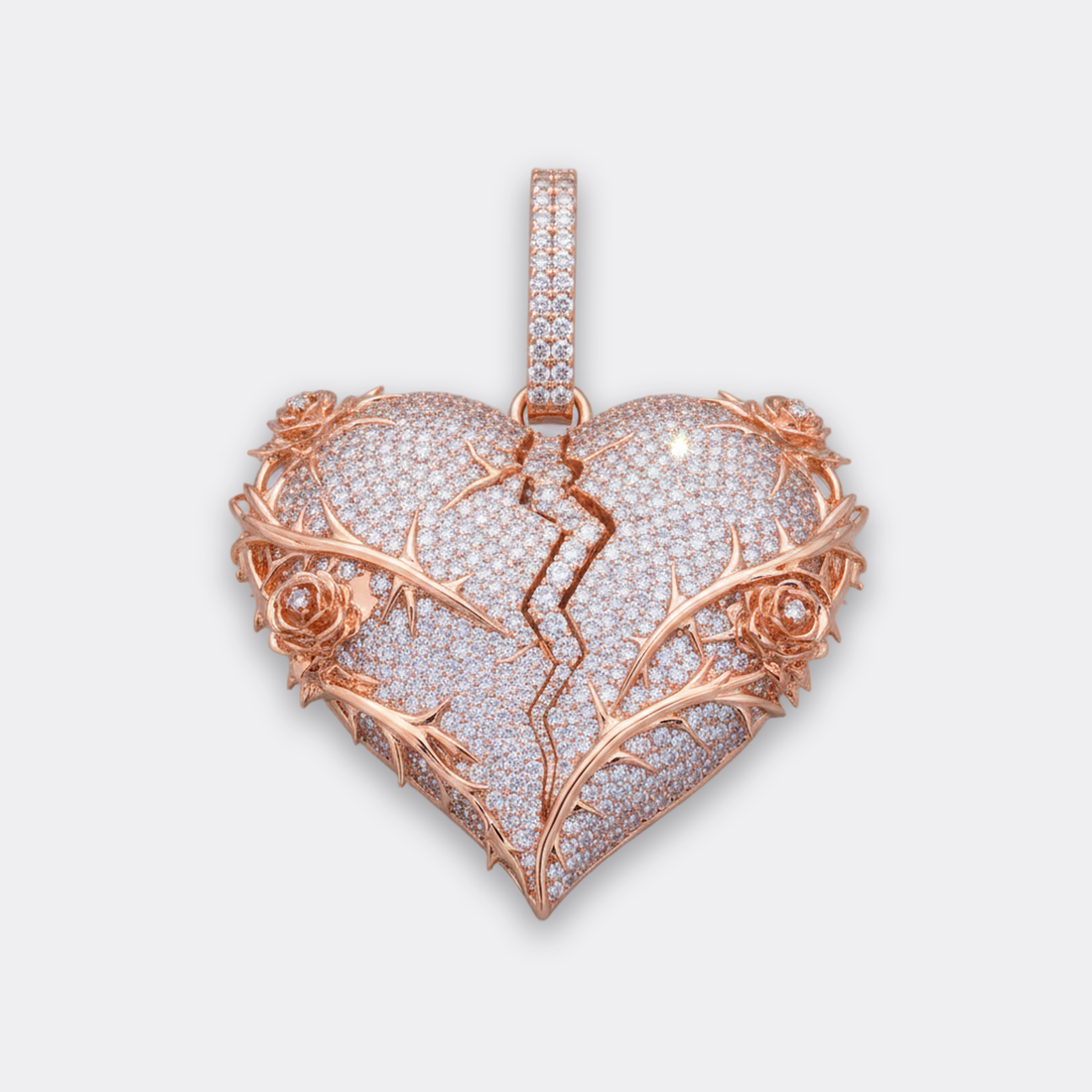 Iced Broken Heart Pendant — image 5