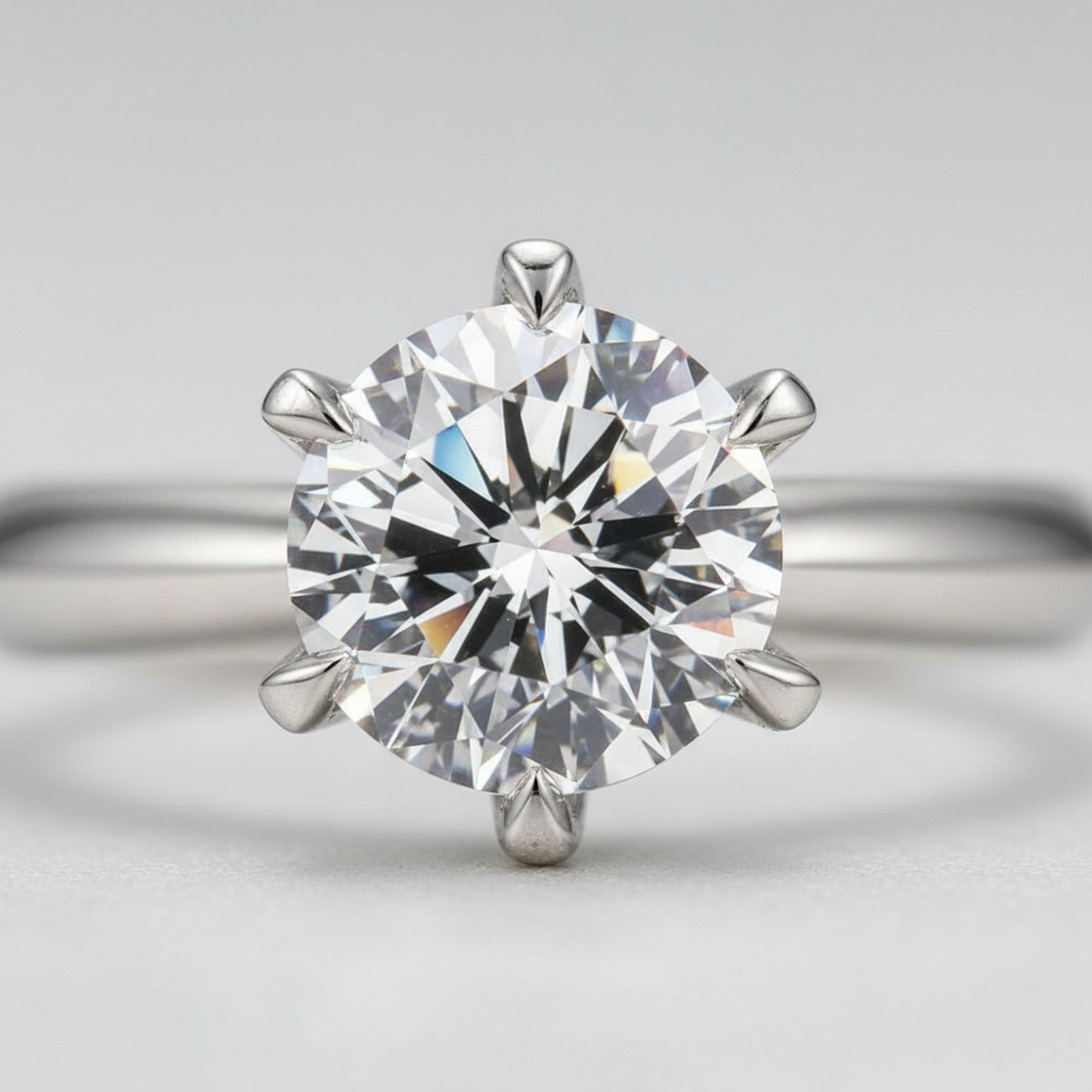 1ct Round Solitaire Ring close-up
