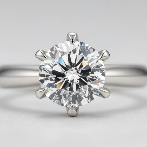 1ct Round Solitaire Ring close-up