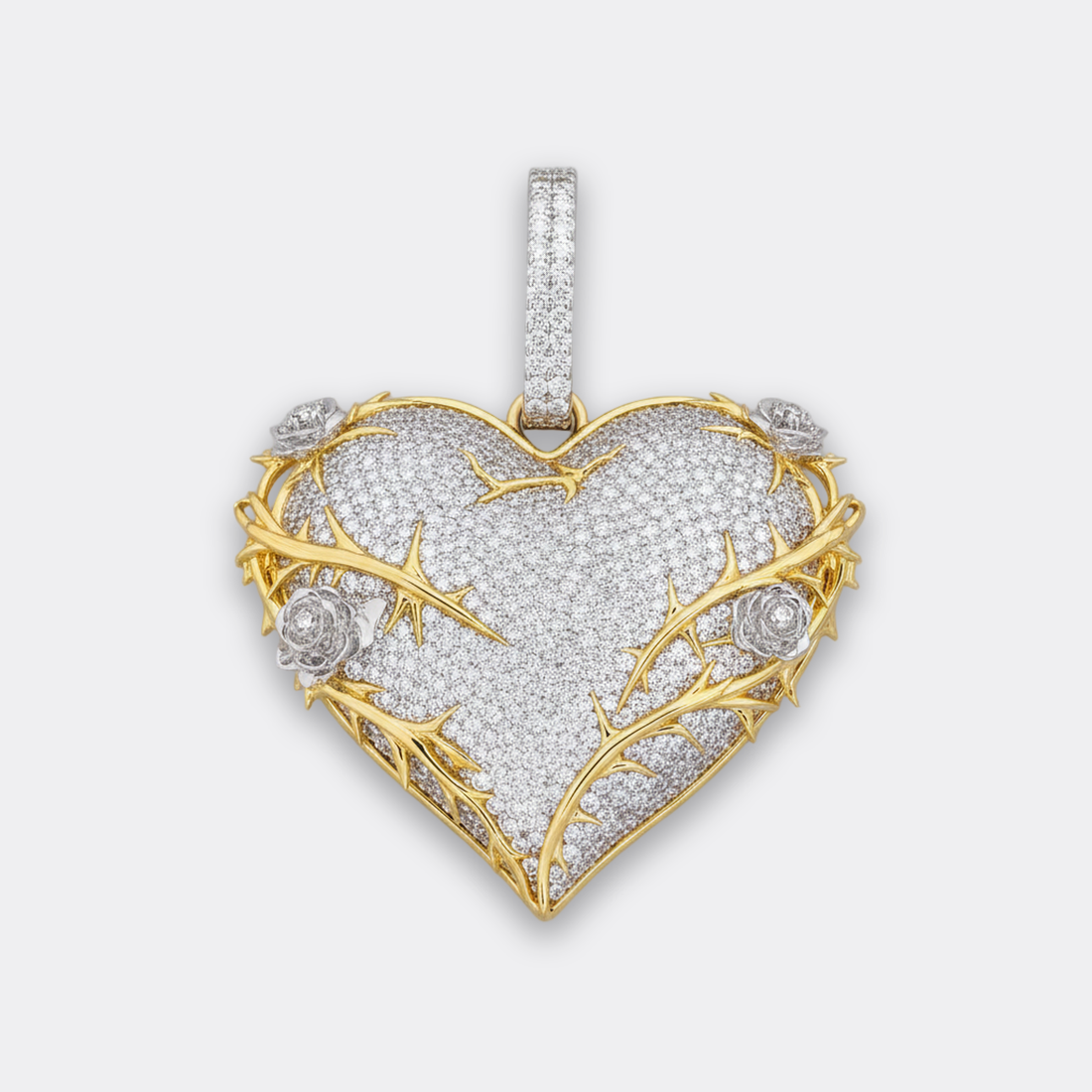 Iced Broken Heart Pendant — image 2