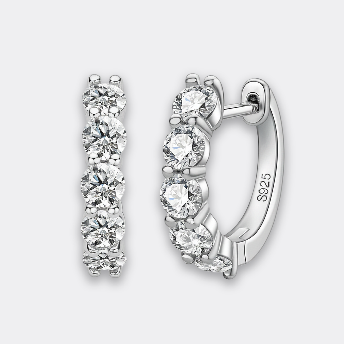 Pavé Huggie Hoops — image 1