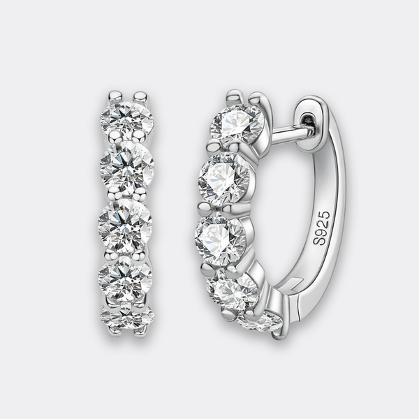 Pavé Huggie Hoops