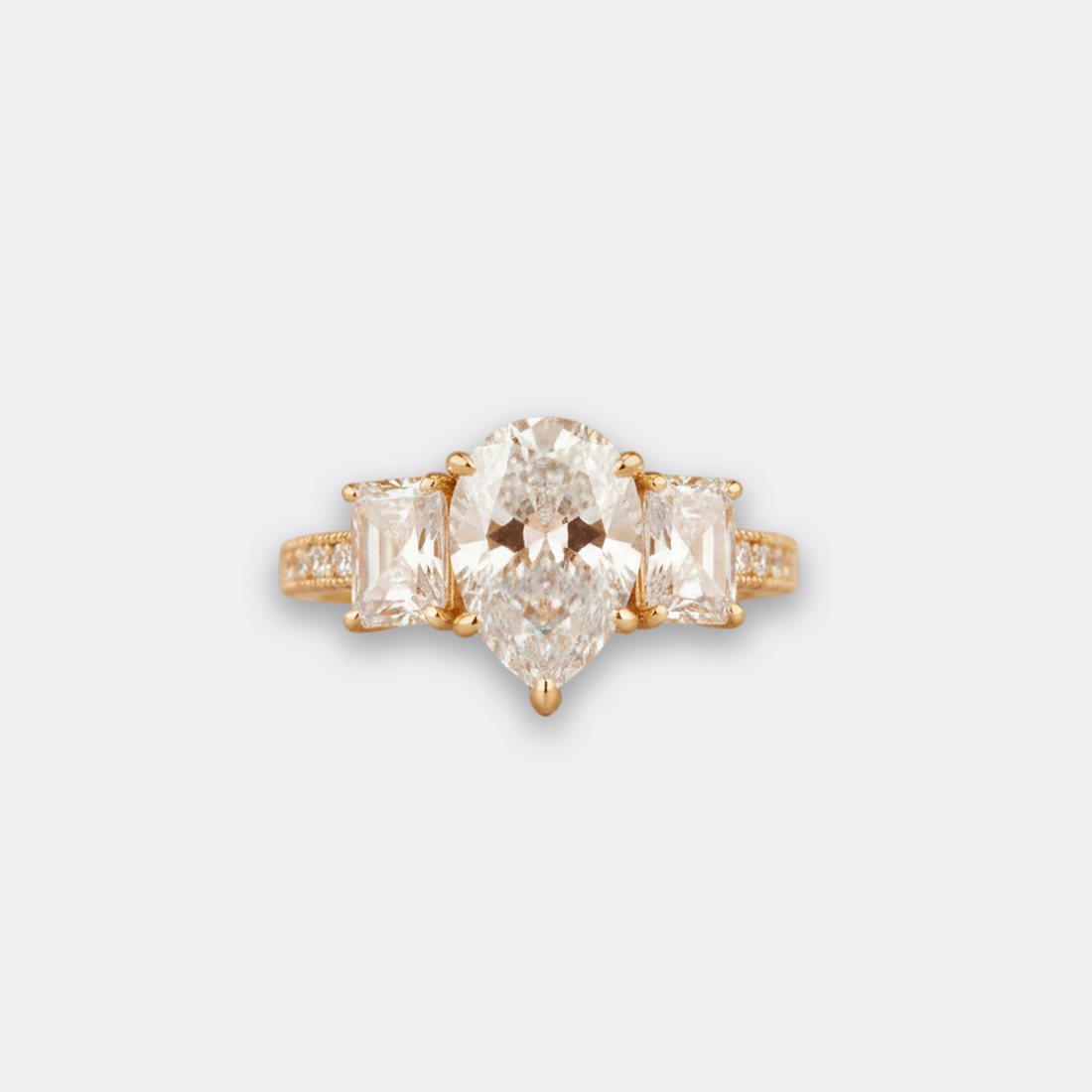 Iced Pear-Cut Ring — image 2