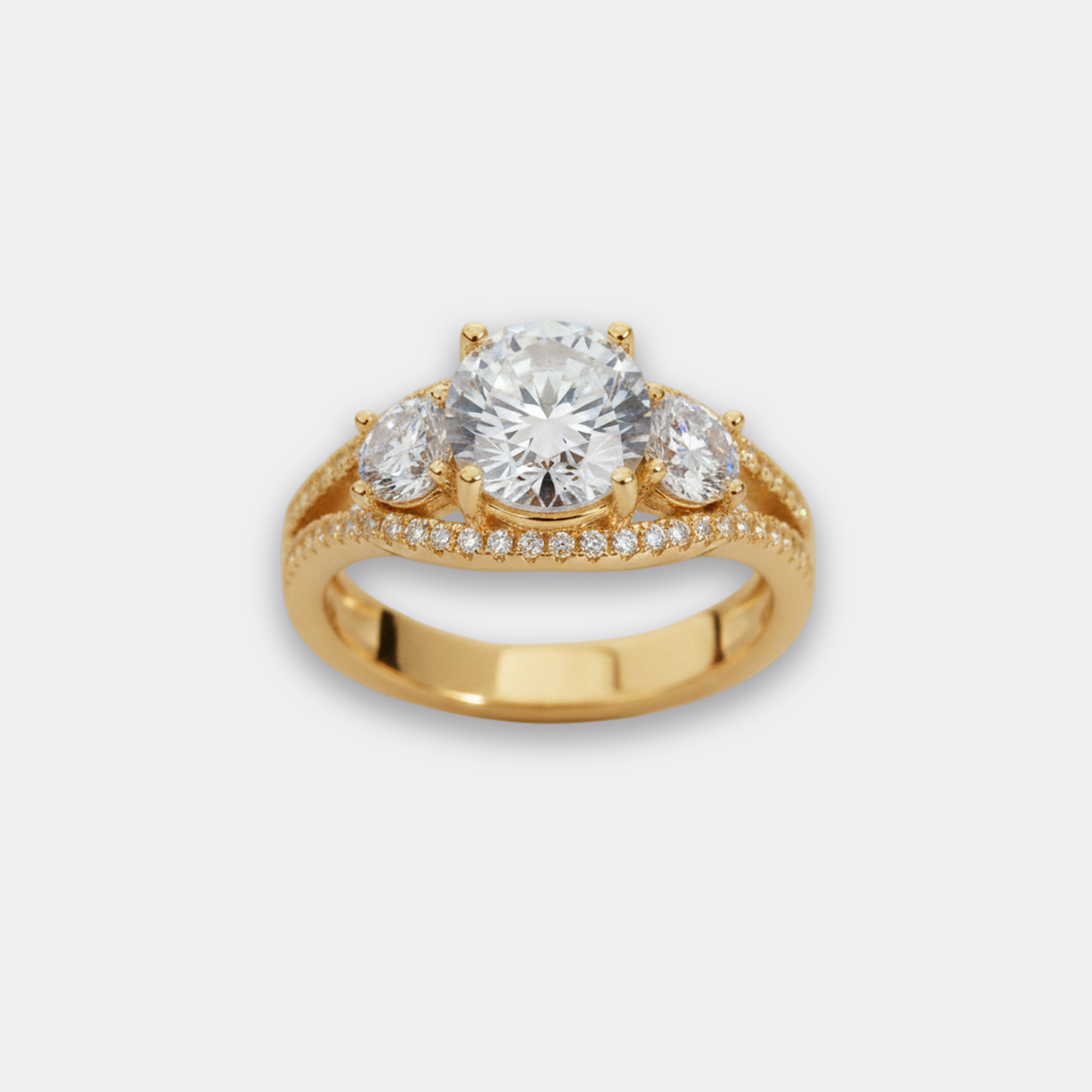 3ct Oval Bridal Set WG in gold