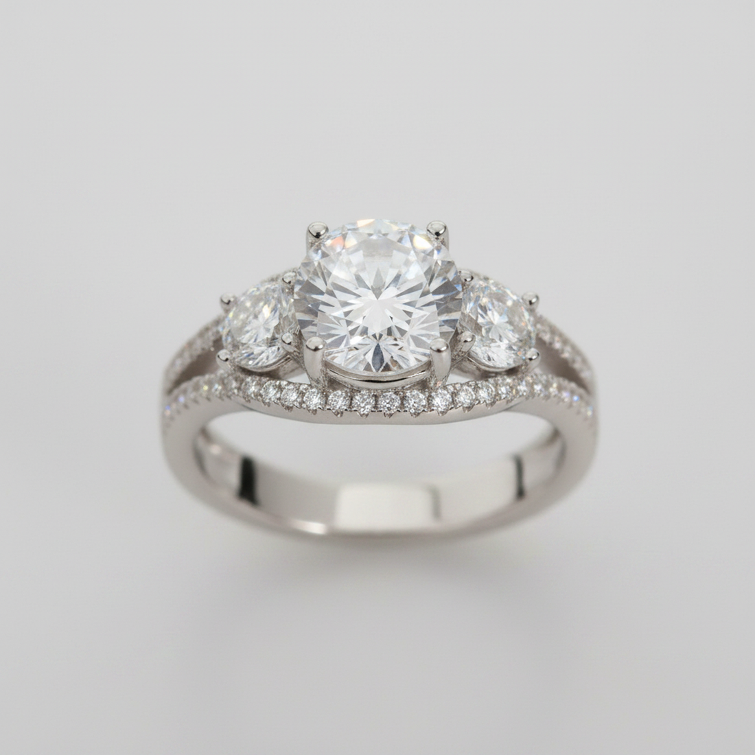 3ct Oval Bridal Set · White Gold — image 5