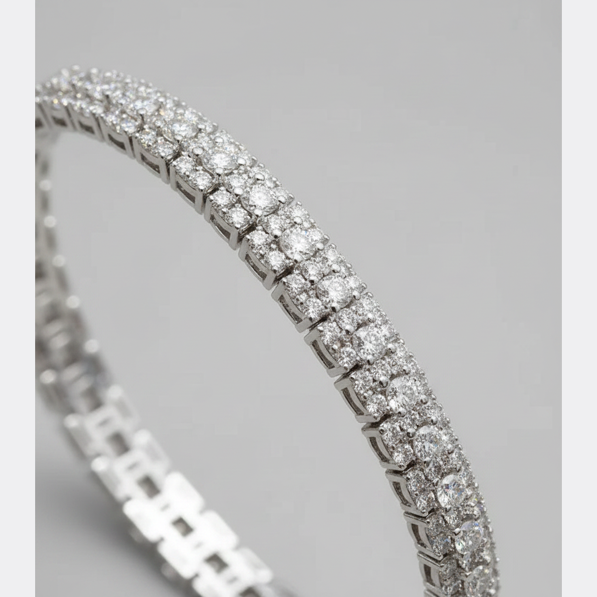 3mm Tennis Bracelet Silver detail