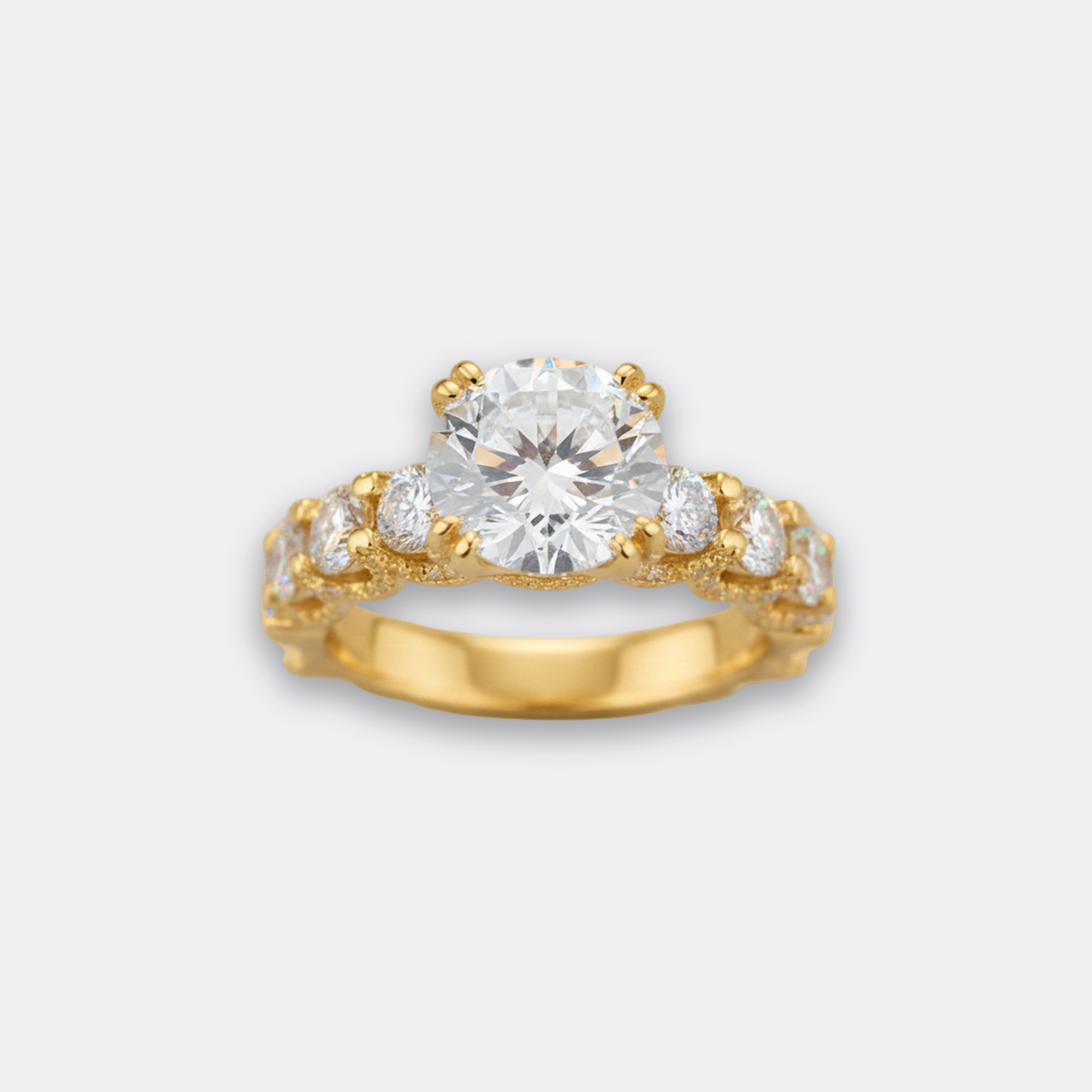 5ct Round Eternity Ring in gold