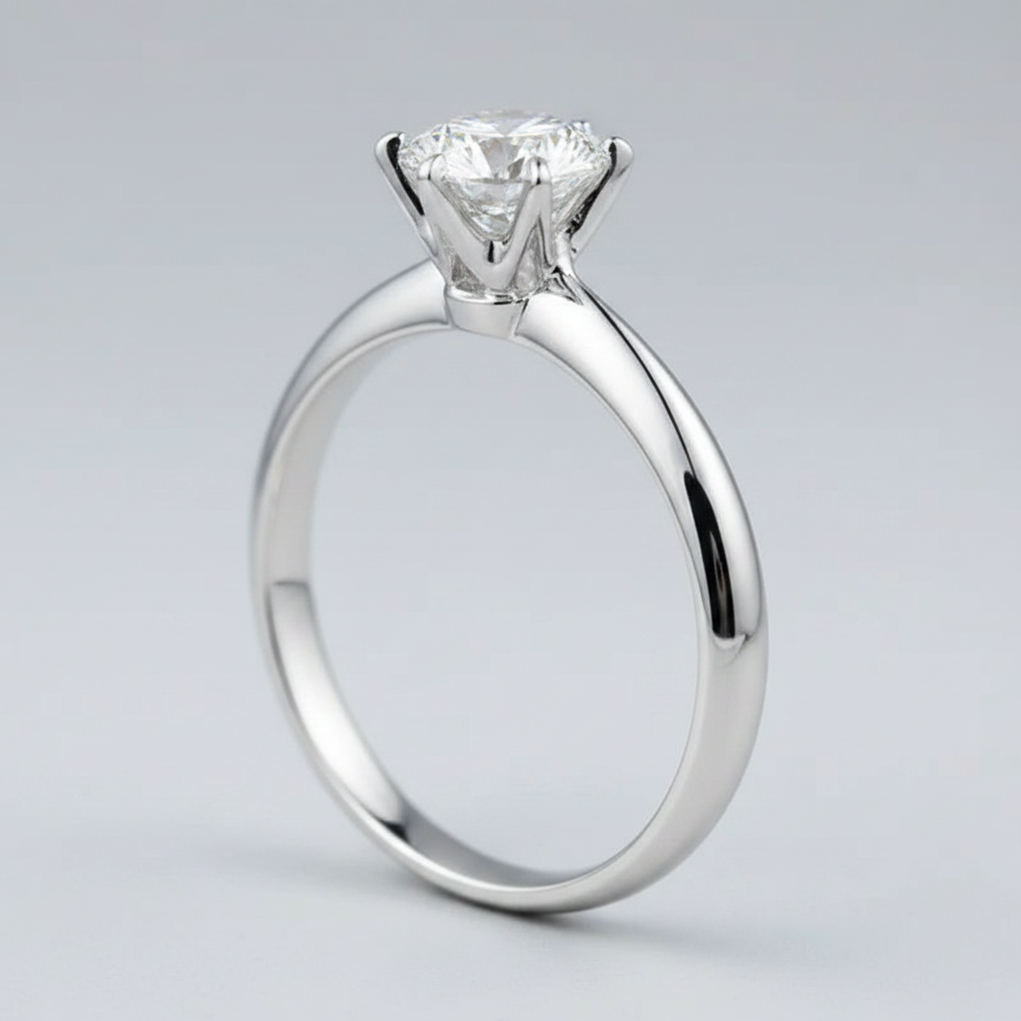 1ct Round Solitaire Ring detail