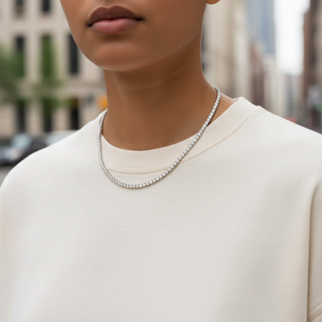 Round-Cut Tennis Chain — image 4