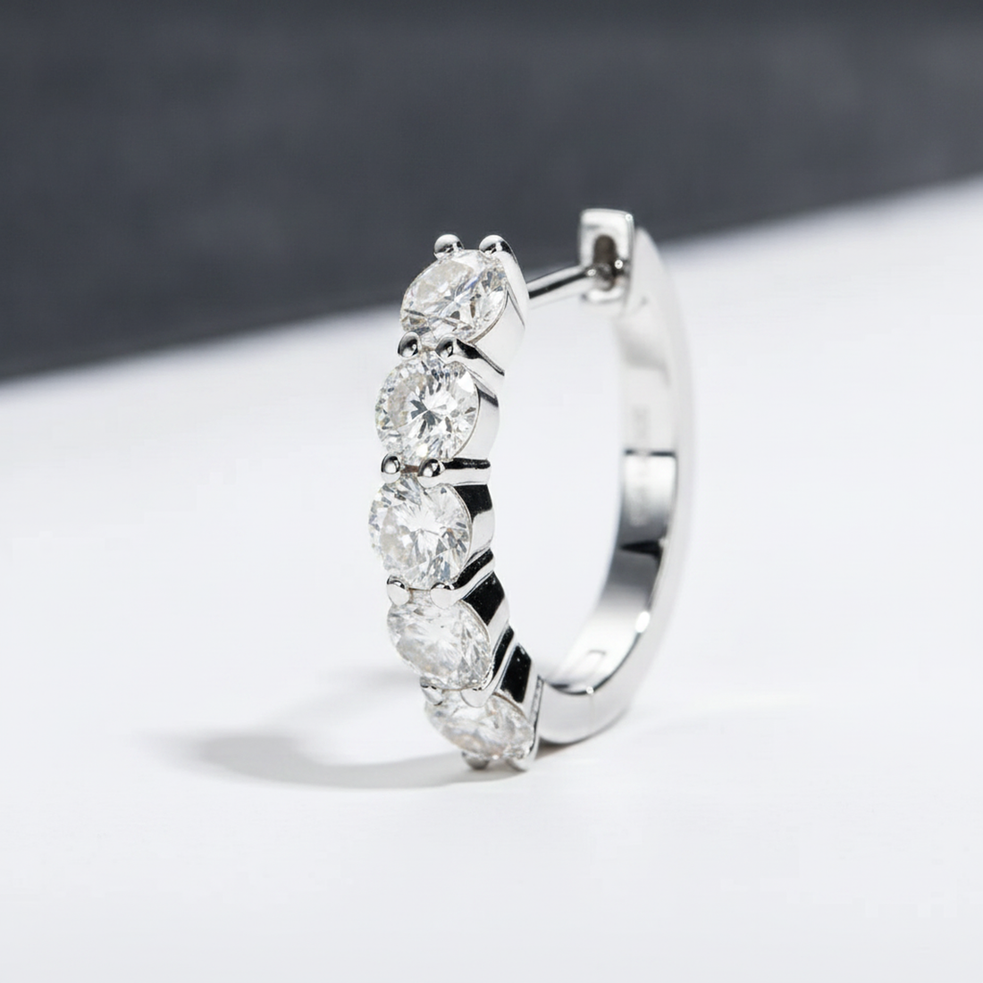 Pavé Huggie Hoops — image 2