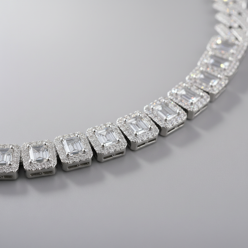 15mm Baguette Cuban Chain close-up detail
