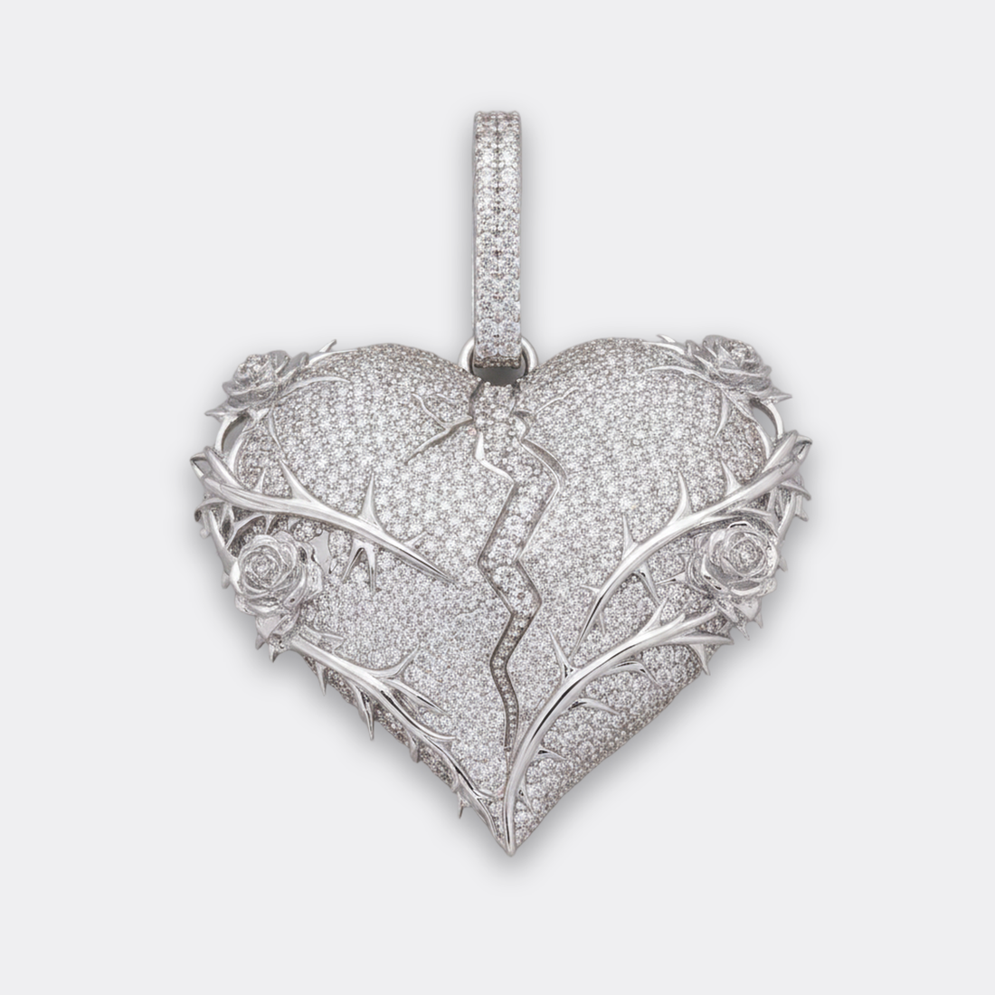 Iced Broken Heart Pendant — image 3
